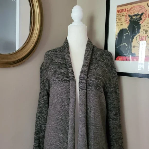 Eileen Fisher Yak Wool Blend Colorblock Long Cardigan Size Small LIKE NEW - Picture 8 of 15